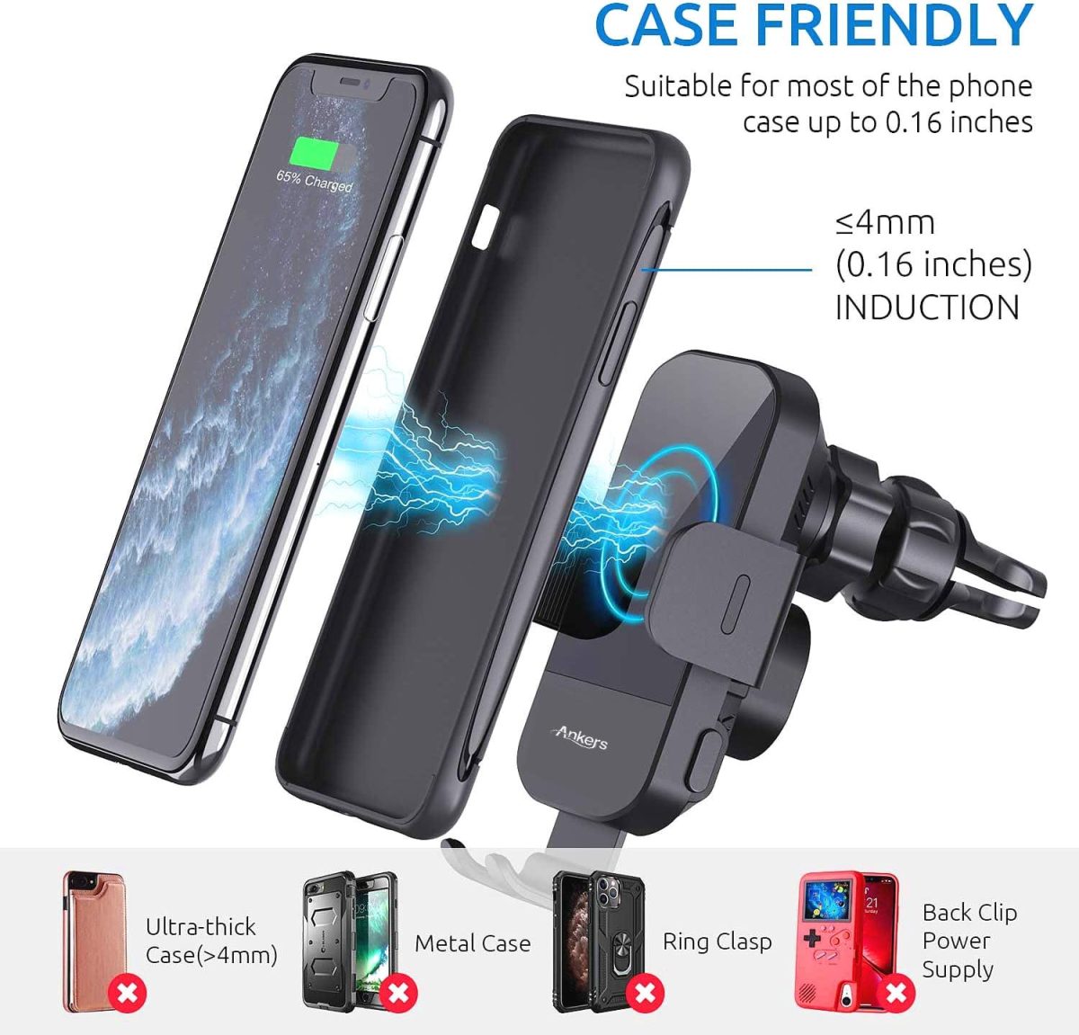 15W Wireless Car Charger Fast Charging - Image 4